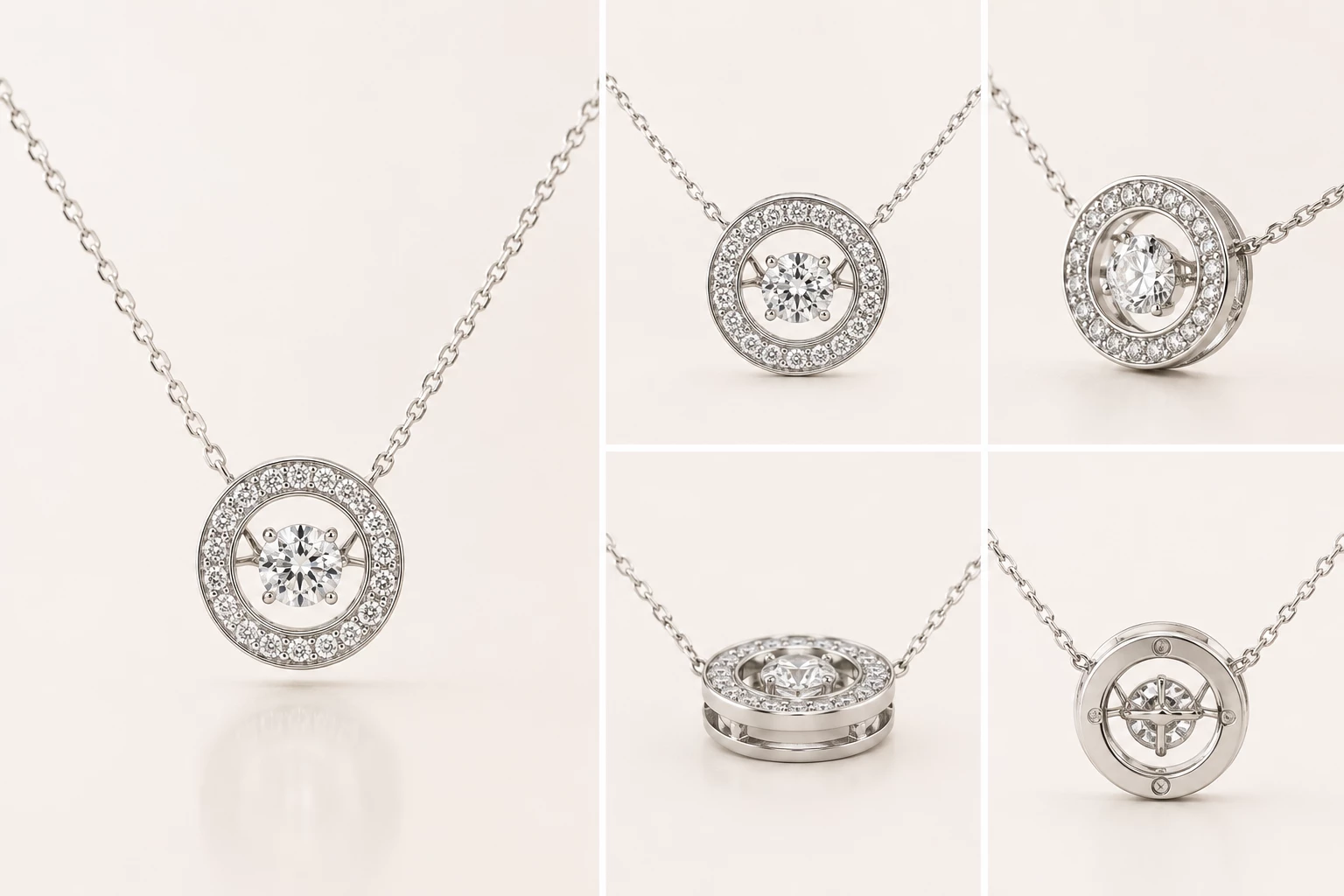 Dancing Diamond Pendant