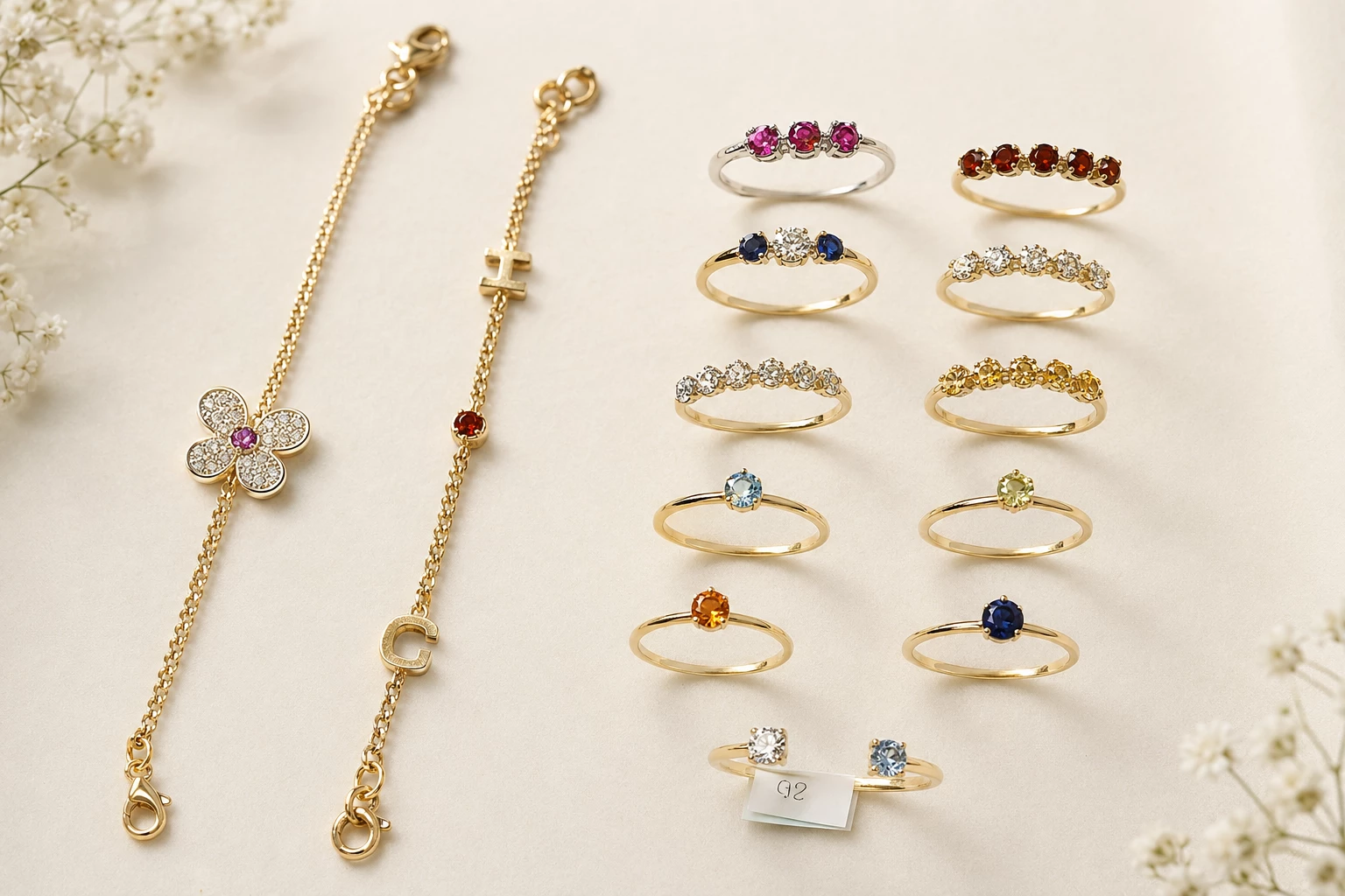 fancy bracelets and rings