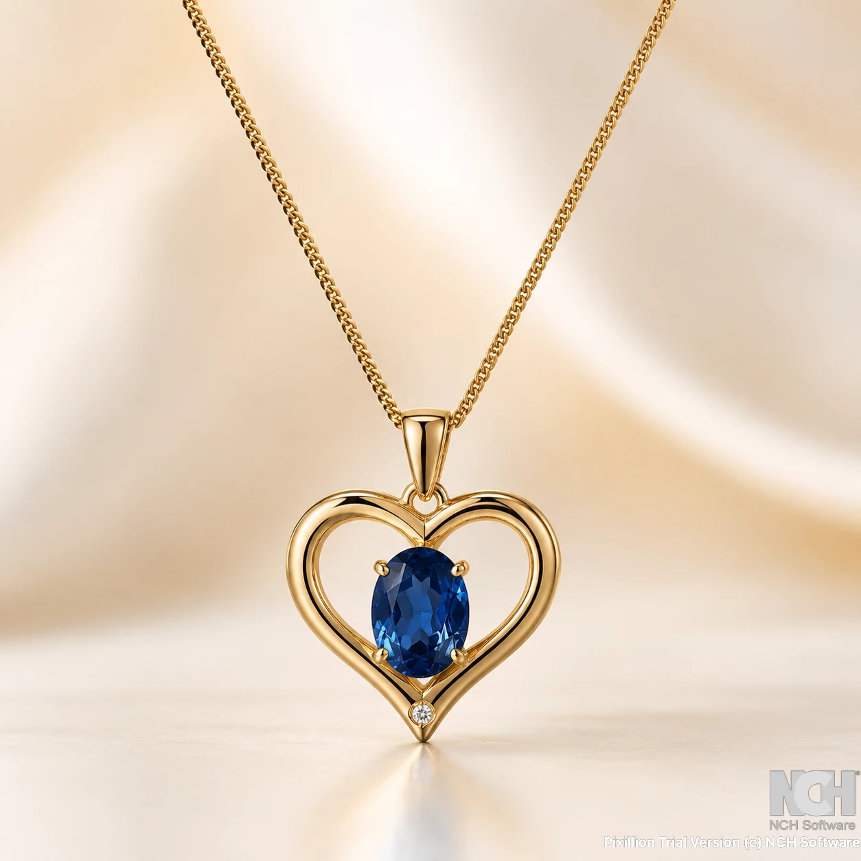 Heart-shaped Pendant Topaz , handcraft
