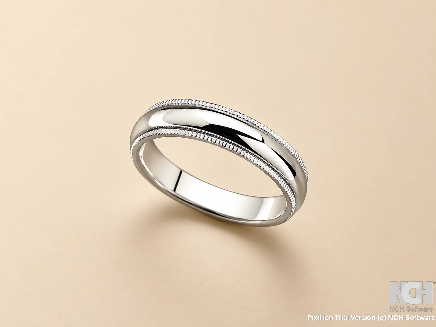 Milgrain men's wedding band