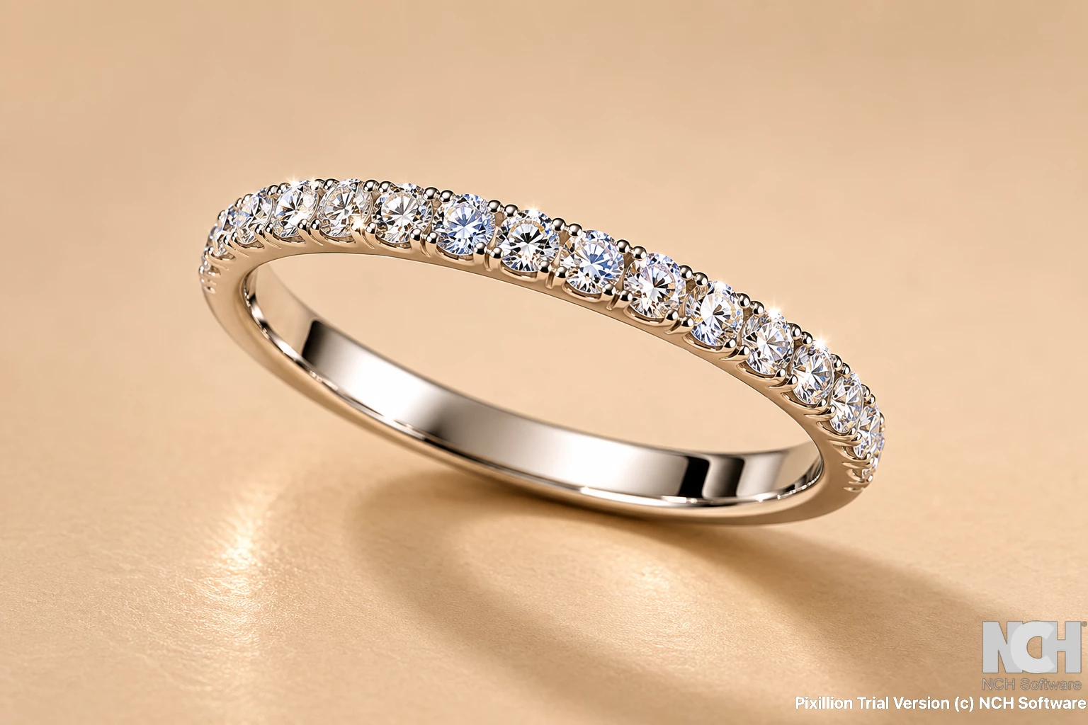 18w all round dias wedding band
