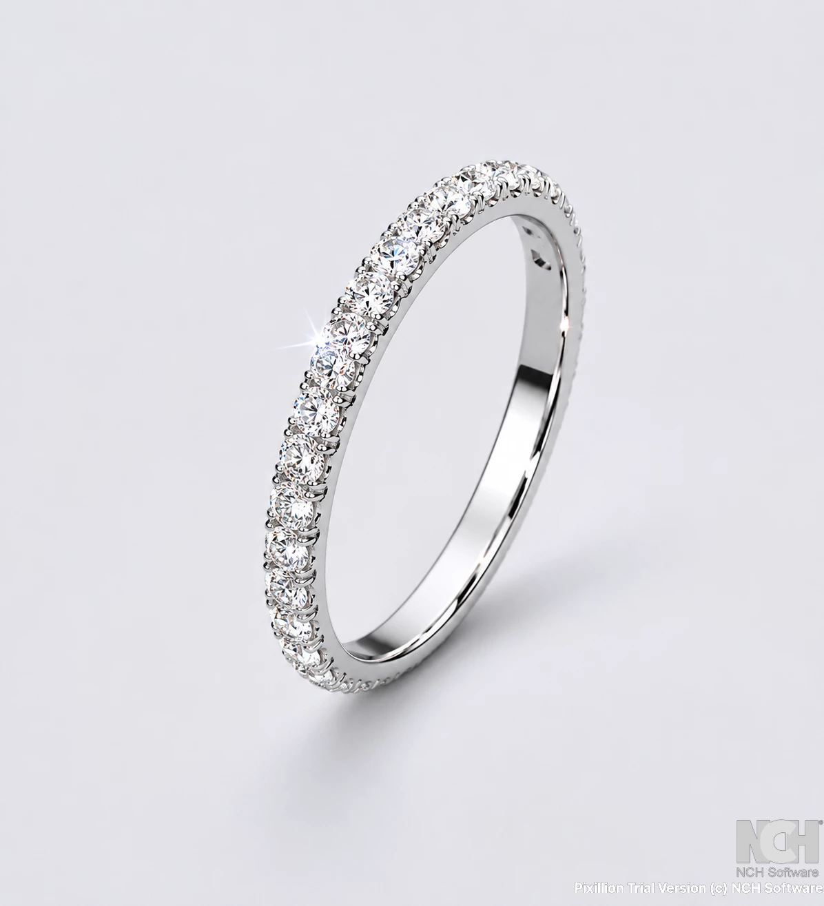 18w all round dias wedding band