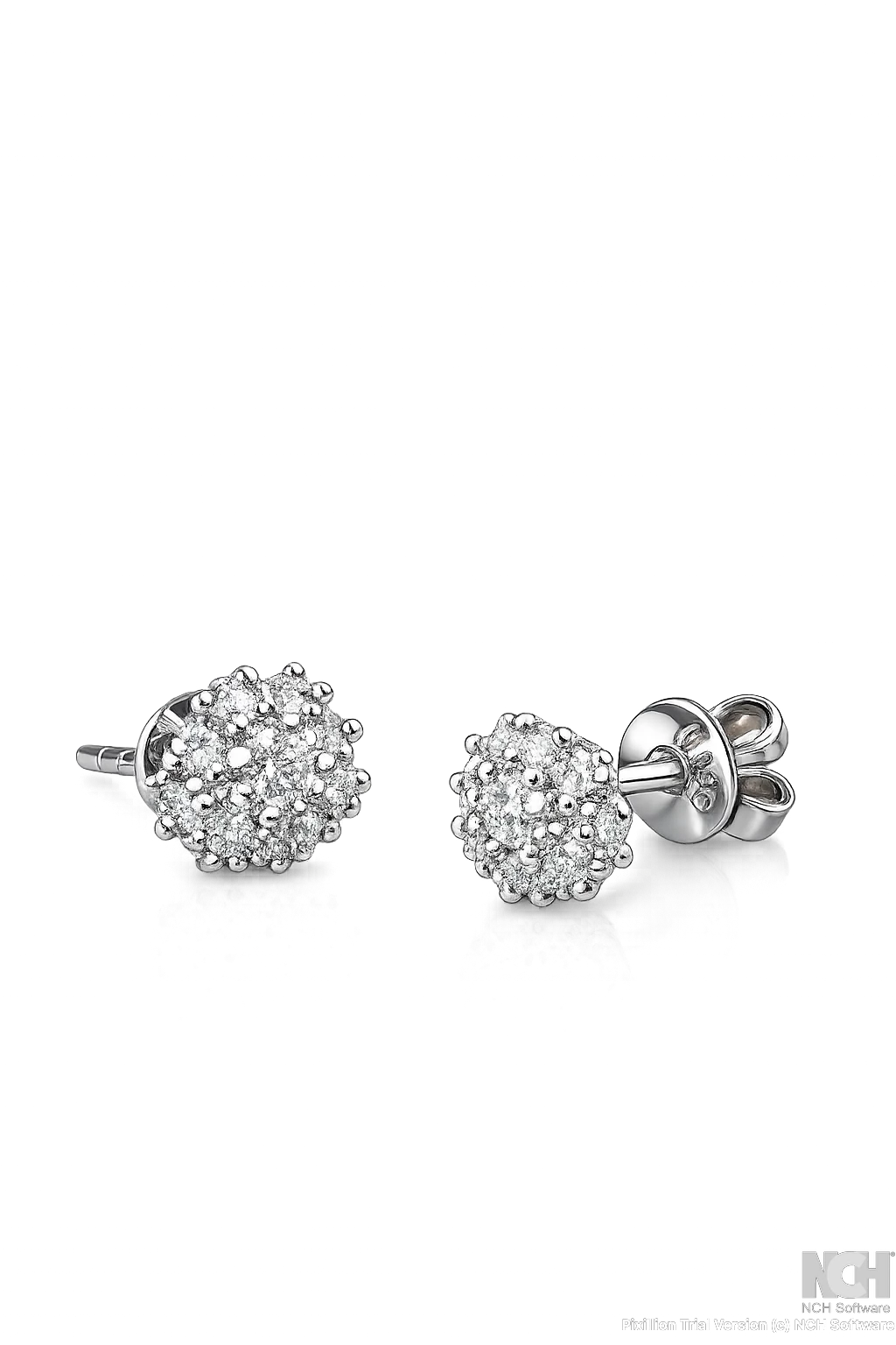 flower diamonds earrings