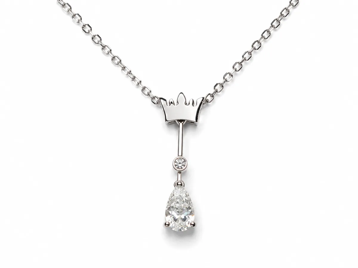 crown 14w pendant + chain (Cubig Zirconia)
