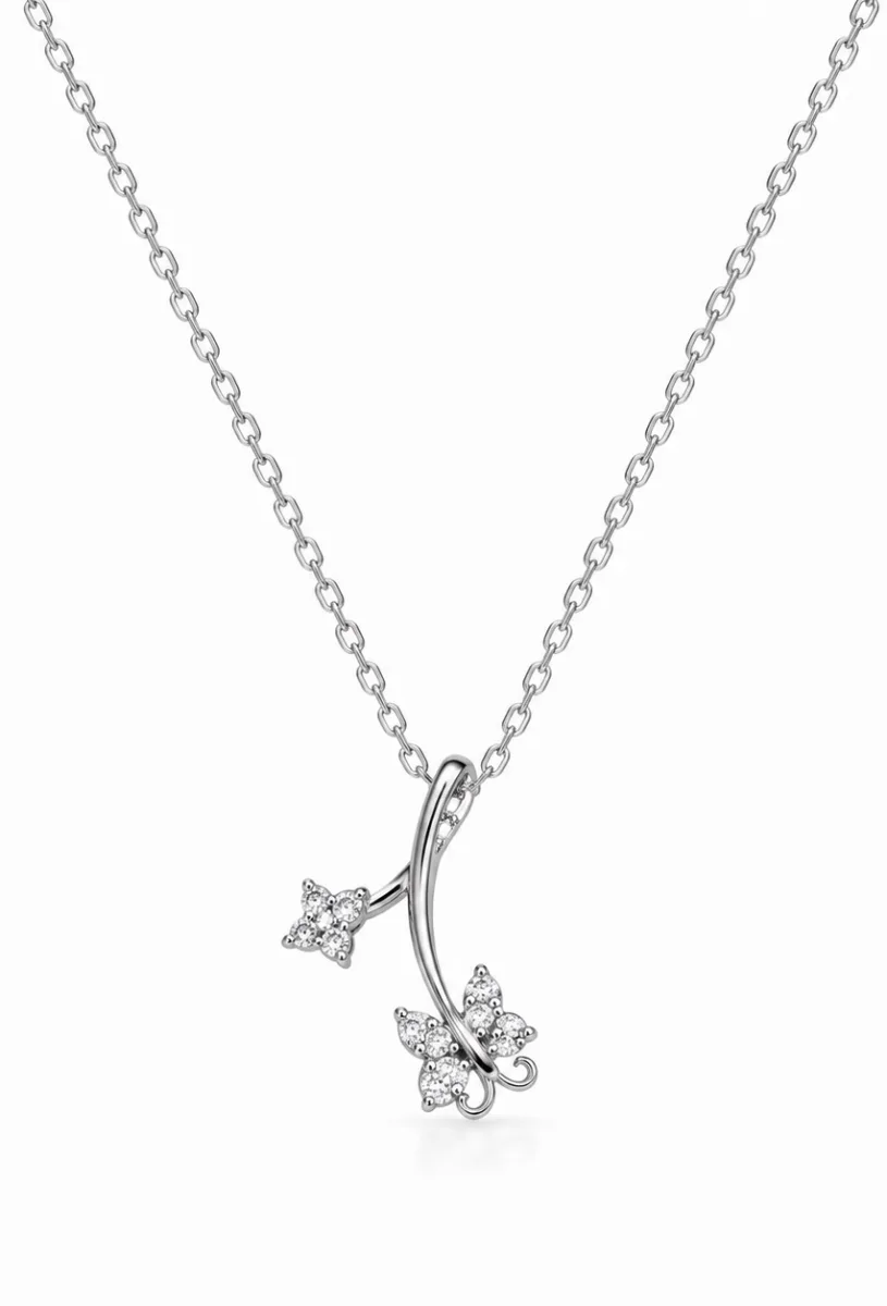 MQ 4 dias pendant 18ct white gold