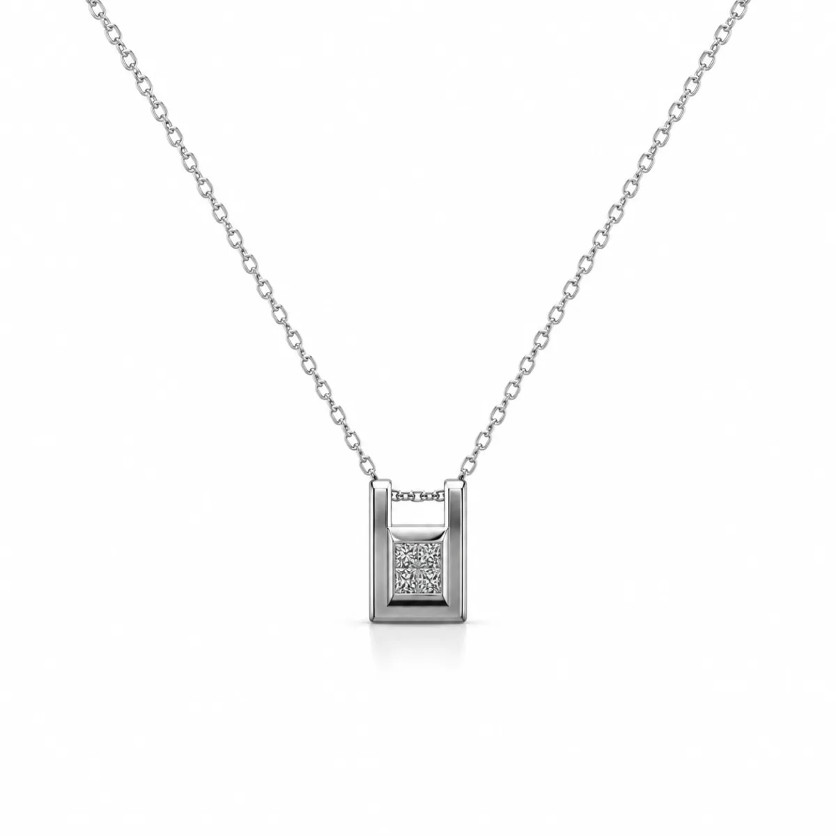 Diamond black black squre 18ct white gold