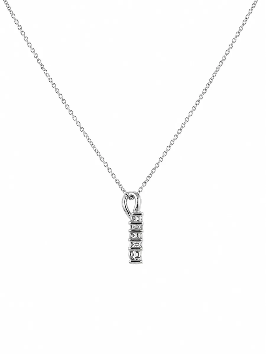 Grass pendant 18ct white gold