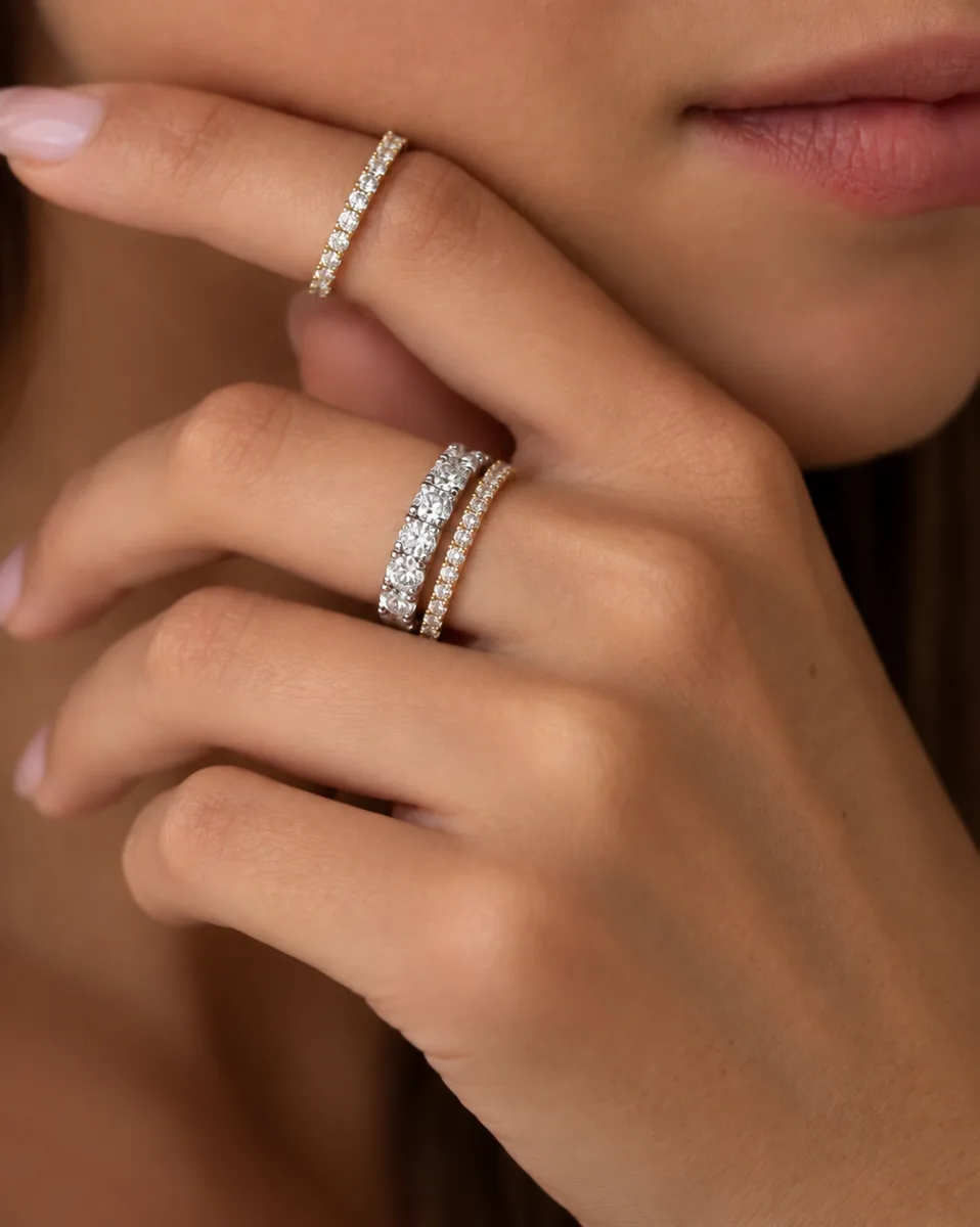 Diamond Tennis Ring photo 3