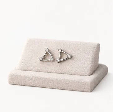 Triangle Lab-Grown Diamond Stud Earrings in 18ct White Gold — J&C Jewellers Sydney