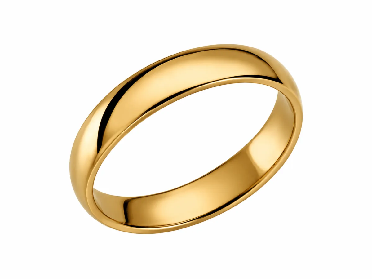 Yellow Gold Wedding Band photo 2